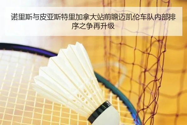 诺里斯与皮亚斯特里加拿大站前瞻迈凯伦车队内部排序之争再升级